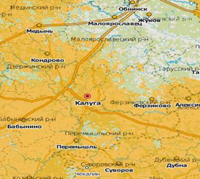 Зоны покрытия по Калуге и Калужской области Билайн